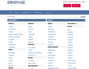 Homescreen of Bonepage.com
